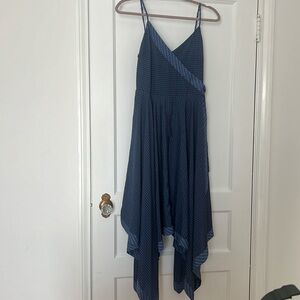 Banana Republic Midi Dress Layered Multi Pattern Dress